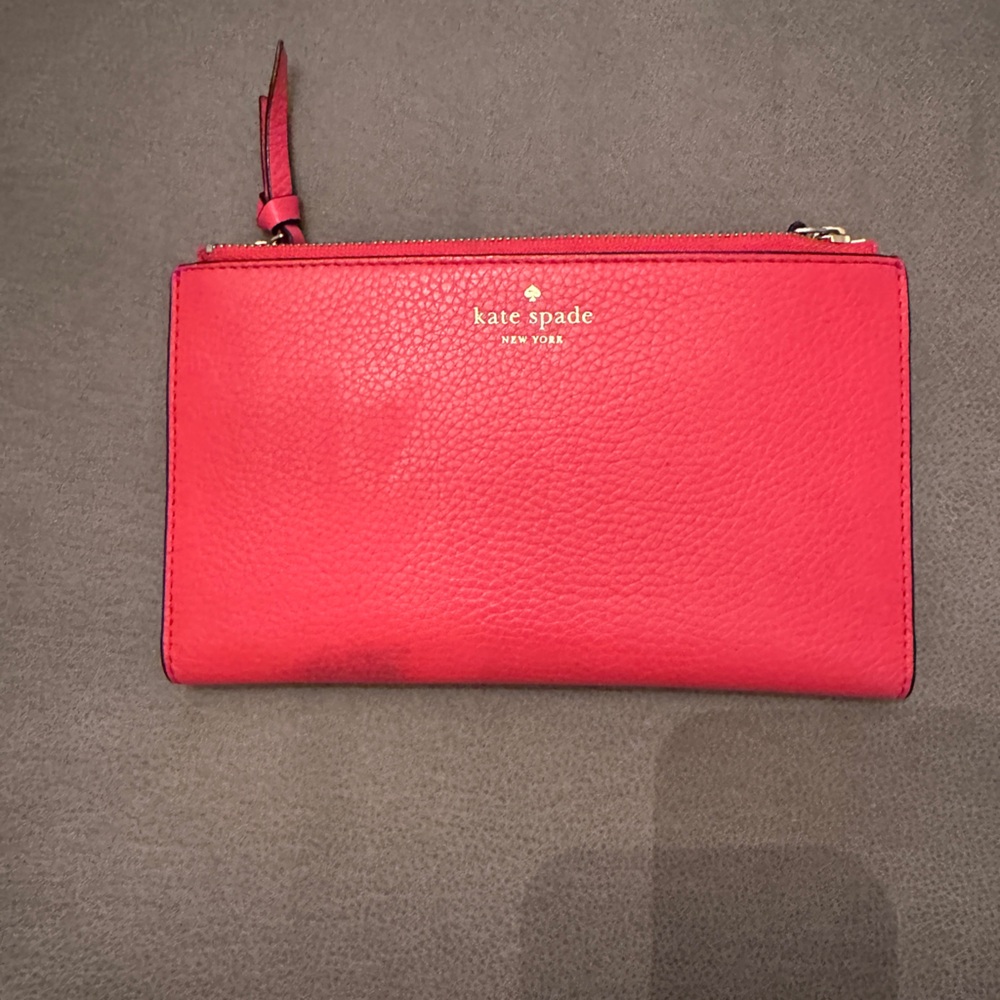 Kate Spade Coral Pink Leather Wallet